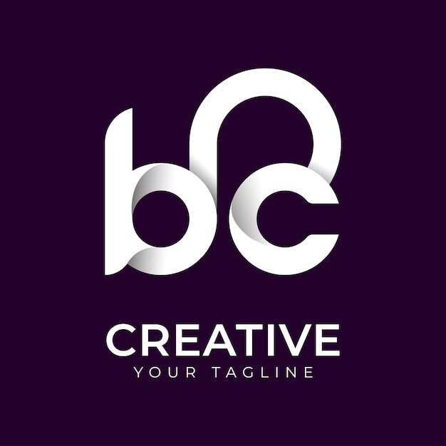 plantilla de diseño del logotipo vectorial de la letra bc