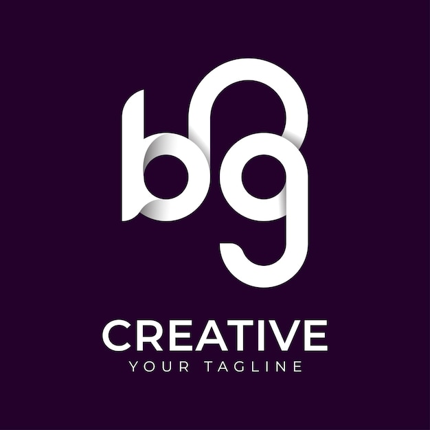 plantilla de diseño del logotipo vectorial de la letra bg