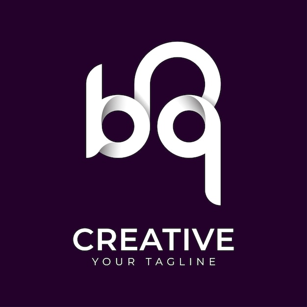 plantilla de diseño del logotipo vectorial de la letra bq
