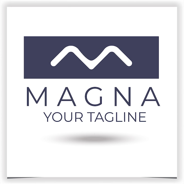 Plantilla de diseño de logotipo vectorial letra m