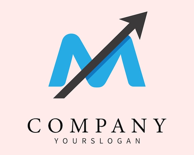 Plantilla de diseño de logotipo vectorial letra m