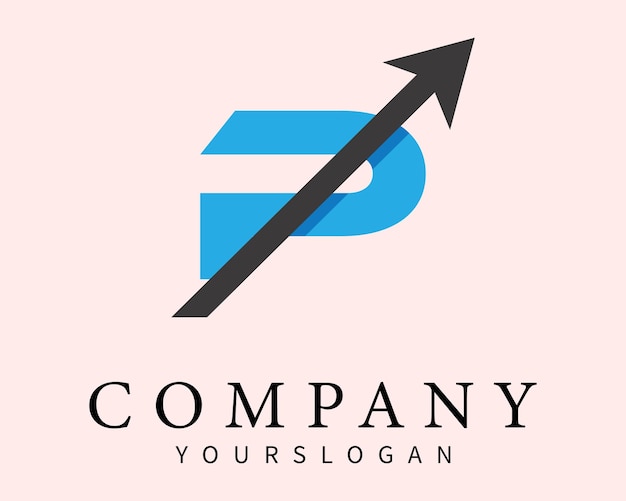 Plantilla de diseño de logotipo vectorial letra p
