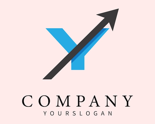 Plantilla de diseño de logotipo vectorial letra y