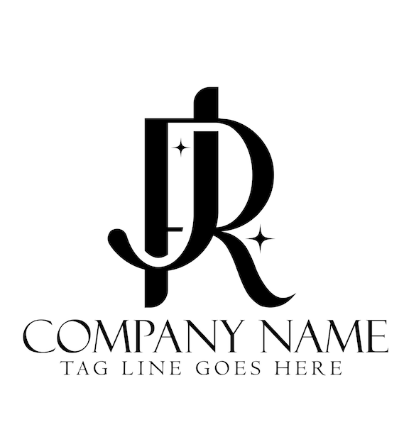 plantilla de diseño de logotipo vectorial de letras JR o RJ para negocios de puesta en marcha