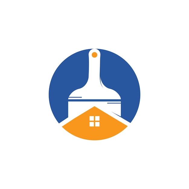 Plantilla de diseño de logotipo vectorial de pintura creativa para el hogar