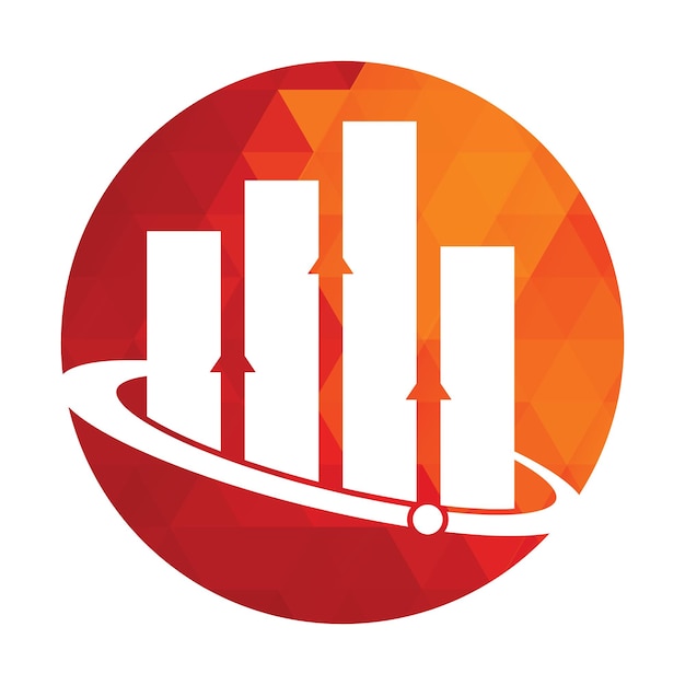 Plantilla de diseño de logotipo vectorial Planet Stats Concepto de diseño de logotipo de finanzas mundiales Logotipo de estadísticas mundiales