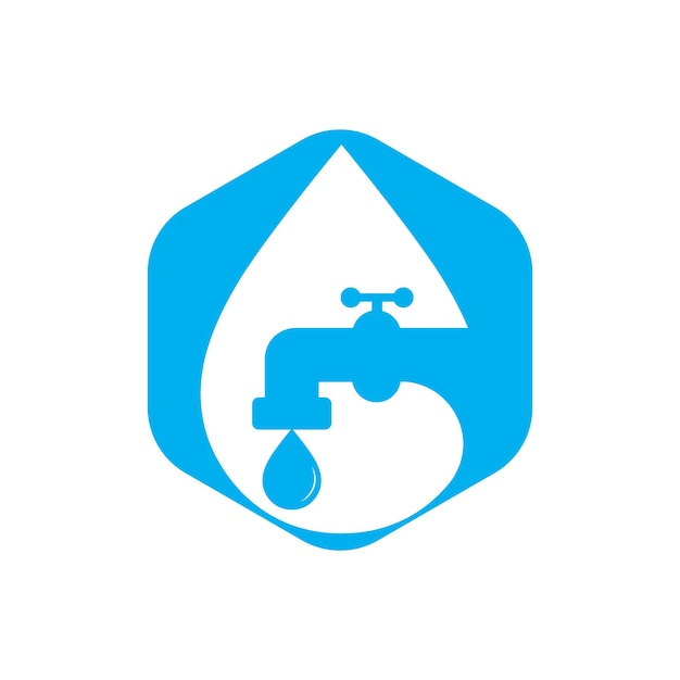 plantilla de diseño de logotipo vectorial de plomería Ilustración de la plantilla de diseño de logotipo de plomería de grifo