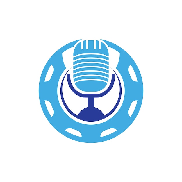 Plantilla de diseño de logotipo vectorial de podcast de Gear