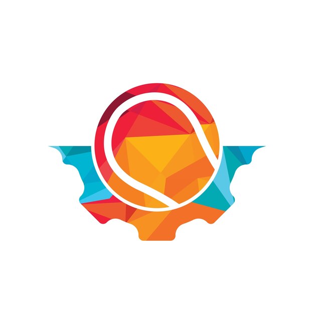 Plantilla de diseño de logotipo vectorial de tenis Gear