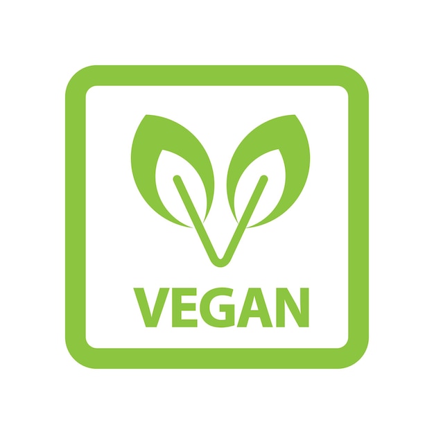 Vector plantilla de diseño de logotipo vegano