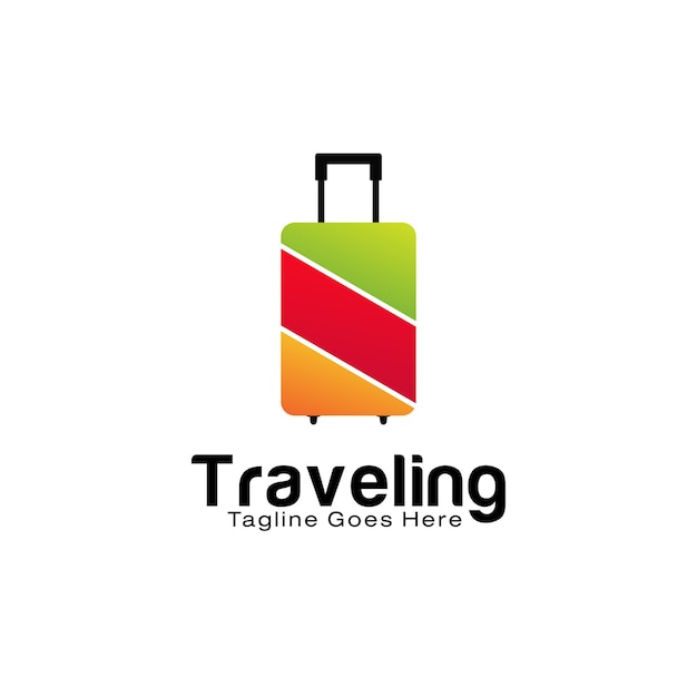 Plantilla de diseño de logotipo de viaje colorido