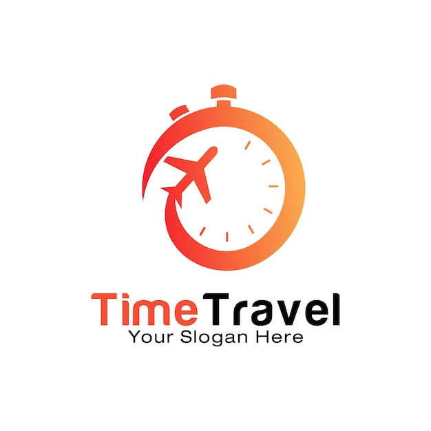 Plantilla de diseño de logotipo de viaje en el tiempo