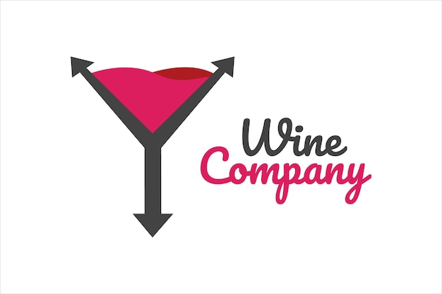 Plantilla de diseño de logotipo de vino insignia de icono de marca o etiqueta para bodega viñedo o empresa