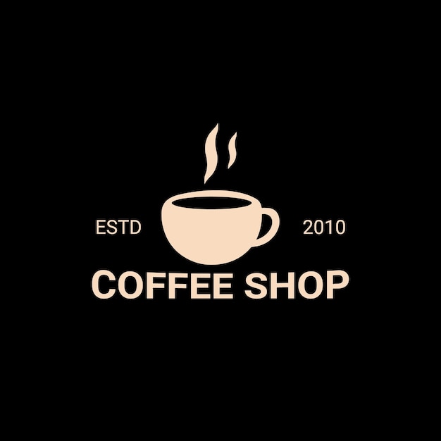 Plantilla de diseño de logotipo vintage de una cafetería