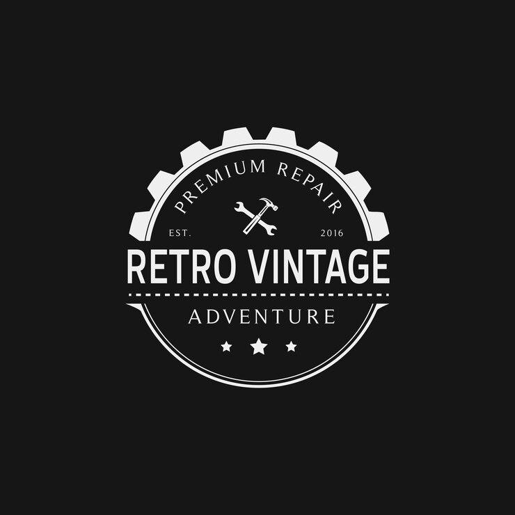 Plantilla de diseño de logotipo vintage retro manitas