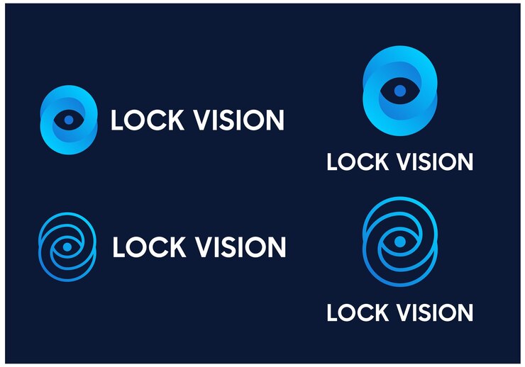 Vector plantilla de diseño de logotipo de visión de seguridad