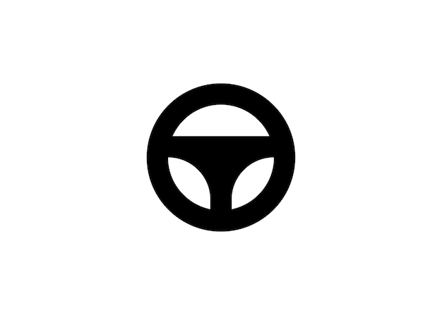 plantilla de diseño del logotipo del volante de automóvil mínimo y profesional