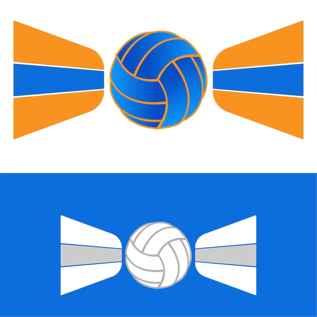 Vector plantilla de diseño del logotipo de voleibol