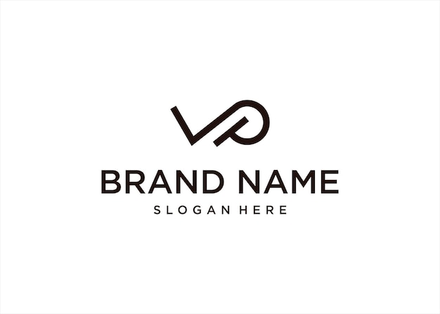 plantilla de diseño de logotipo vp