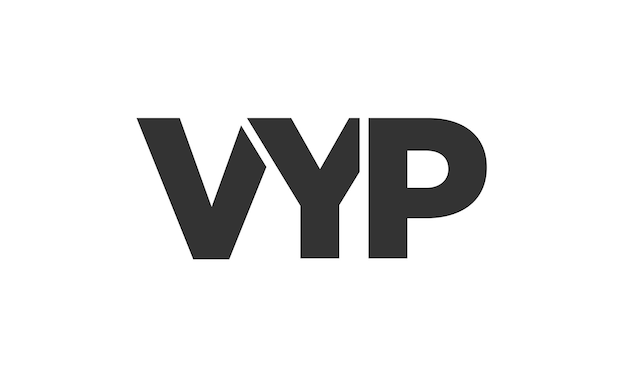 plantilla de diseño de logotipo VYP con texto en negrita fuerte y moderno logotipo vectorial basado en inicial con tipografía simple y minimalista identidad de empresa de moda