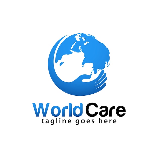 Plantilla de diseño de logotipo de world care