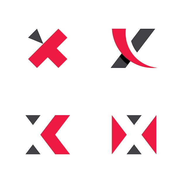 Plantilla y diseño de logotipo X