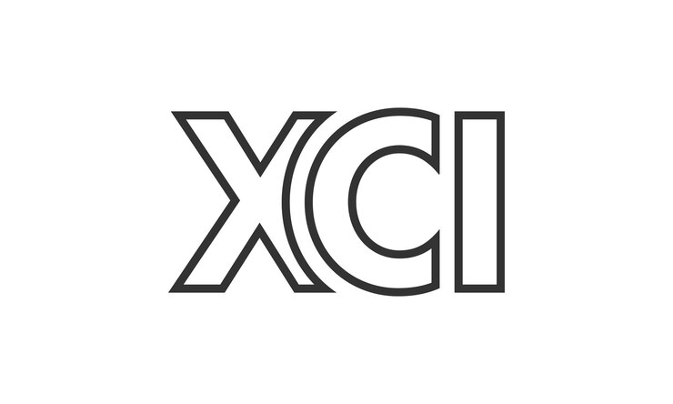 Vector plantilla de diseño de logotipo de xci con texto en negrita fuerte y moderno logotipo vectorial basado en inicial con tipografía simple y minimalista identidad de empresa de moda