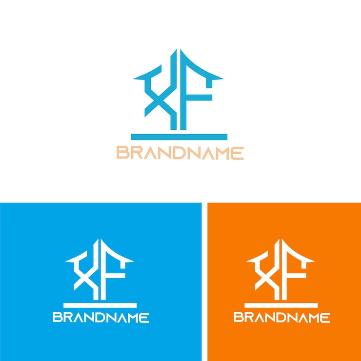 Vector plantilla de diseño de logotipo xf de letra inicial de monograma moderno