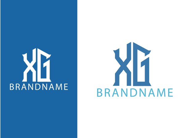 Plantilla de diseño de logotipo xg de letra inicial de monograma moderno