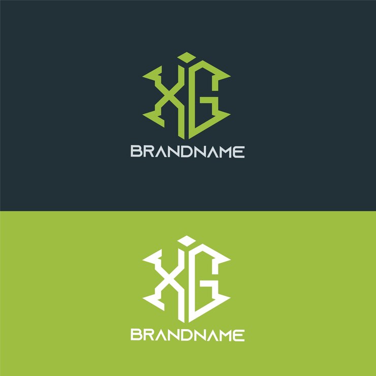 Vector plantilla de diseño de logotipo xg de letra inicial de monograma moderno