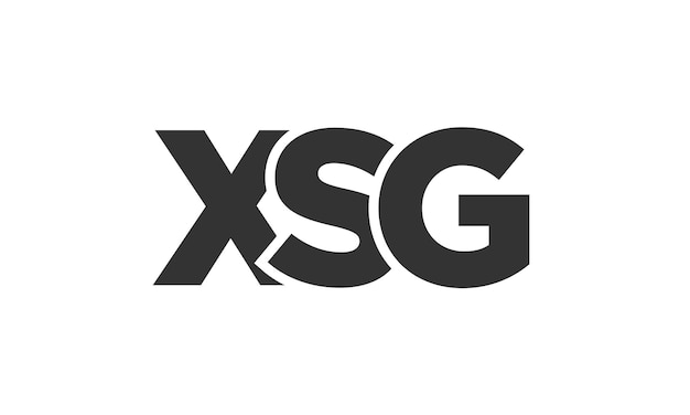 plantilla de diseño de logotipo de XSG con texto en negrita fuerte y moderno logotipo vectorial basado inicial con tipografía simple y mínima identidad de empresa de moda
