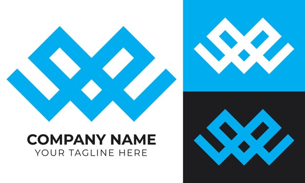 Plantilla de diseño de logotipo xwv de letra inicial de monograma abstracto minimalista moderno creativo