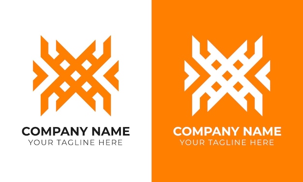 Plantilla de diseño de logotipo xxxx de letra inicial abstracta de monograma mínimo moderno y creativo