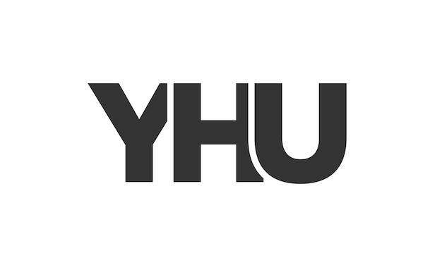 plantilla de diseño de logotipo de YHU con texto en negrita fuerte y moderno logotipo vectorial basado en inicial con tipografía simple y minimalista identidad de empresa de moda