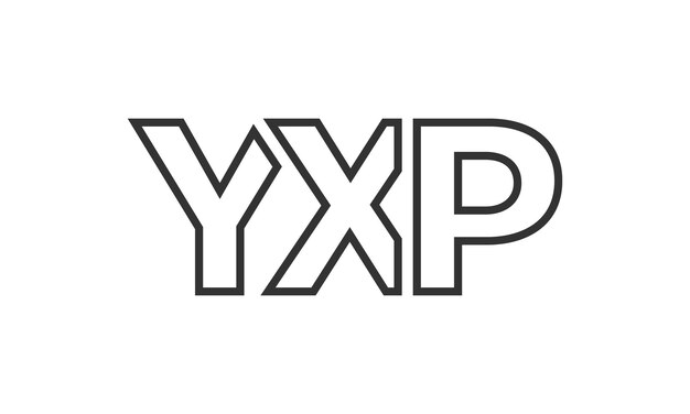 plantilla de diseño de logotipo YXP con texto en negrita fuerte y moderno logotipo vectorial basado inicial con tipografía simple y mínima identidad de empresa de moda
