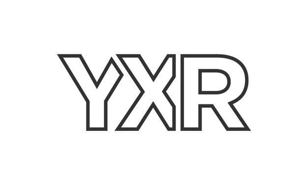 plantilla de diseño de logotipo YXR con texto en negrita fuerte y moderno logotipo vectorial basado inicial con tipografía simple y mínima identidad de empresa de moda
