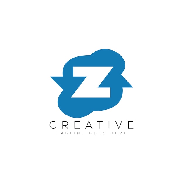 Plantilla de diseño de logotipo Z minimalista moderno Elemento de marca gráfico vectorial