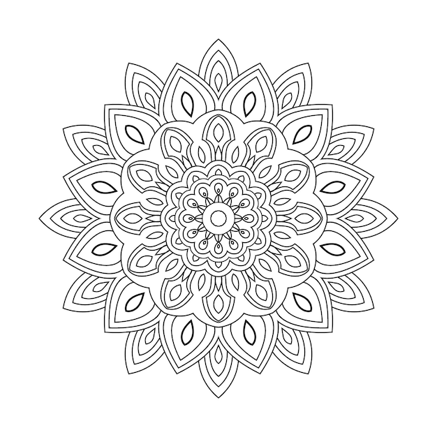 Plantilla de diseño de mandala abstracto