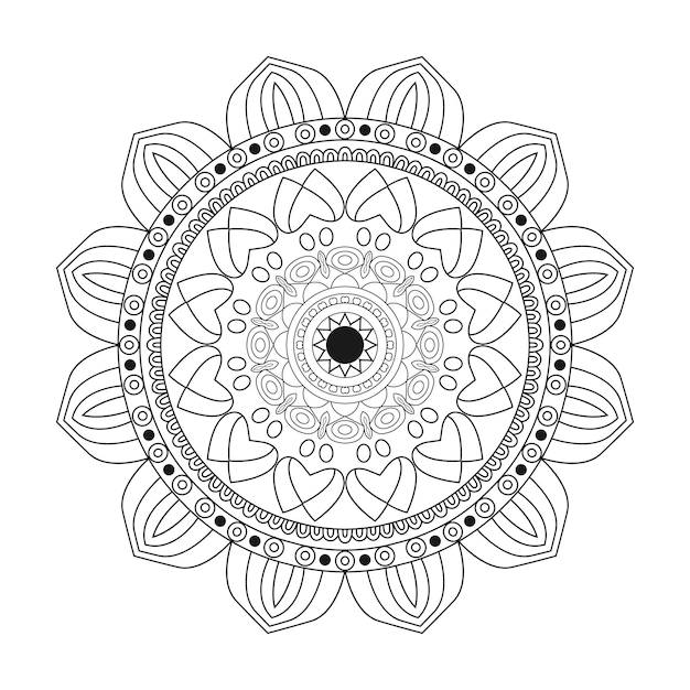 Plantilla de diseño de mandala abstracto