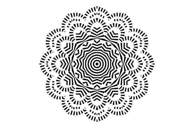 Plantilla de diseño de mandala circular Arte vectorial de mandala moderno