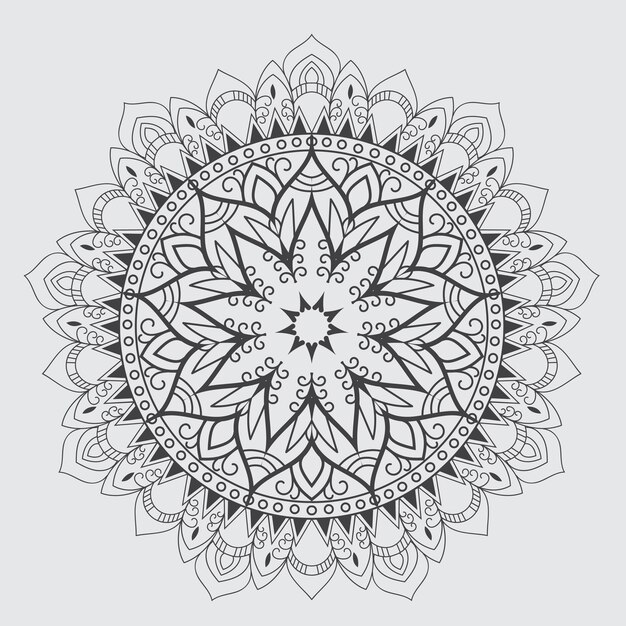 Plantilla de diseño de mandala creativa y moderna