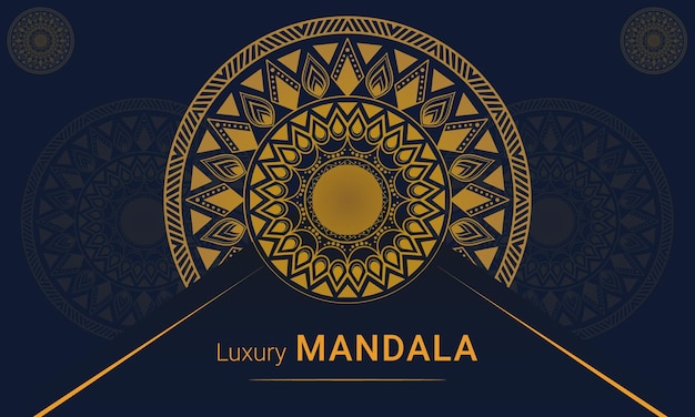 Vector plantilla de diseño de mandala de lujo vectorial