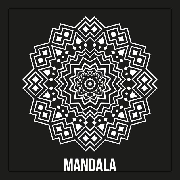 Plantilla de diseño de mandala de lujo vectorial