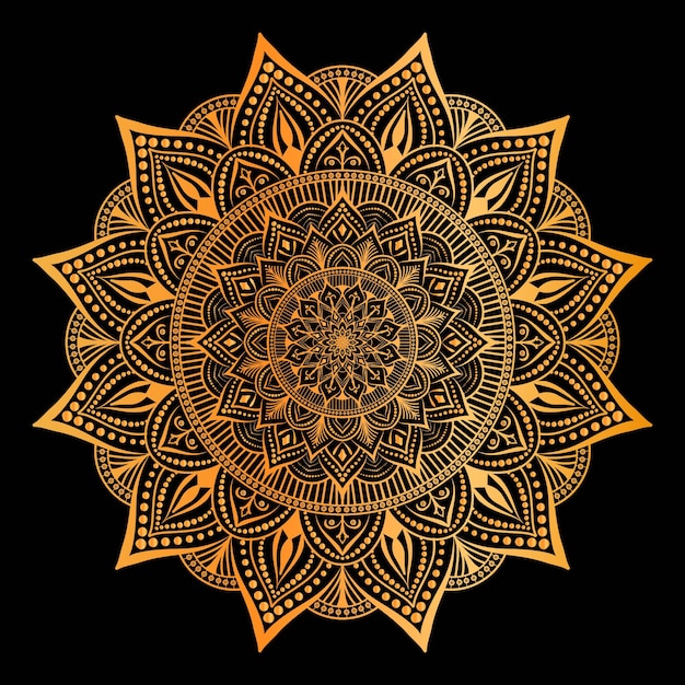 Plantilla de diseño de mandala de lujo