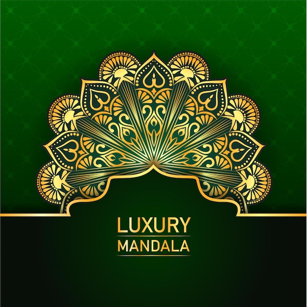 Plantilla de diseño de mandala de lujo