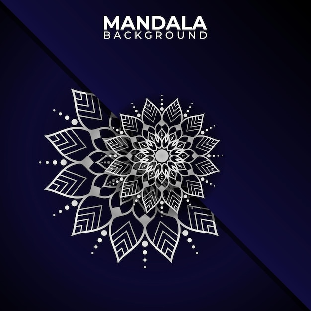 Vector plantilla de diseño de mandala ornamental de lujo