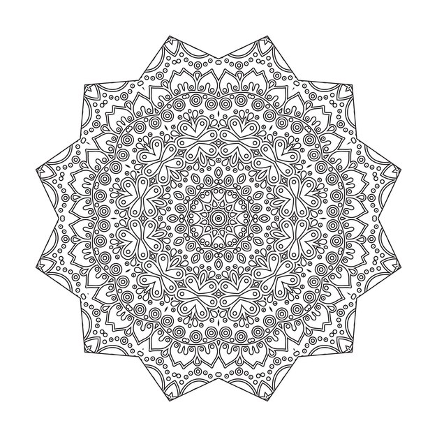 Plantilla de diseño de mandala ornamental de lujo