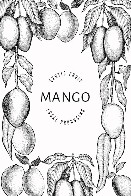 Plantilla de diseño de mango.