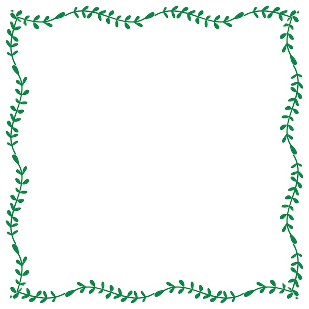plantilla de diseño de marco floral vectorial