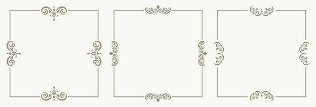Plantilla de diseño de marco ornamental vintage